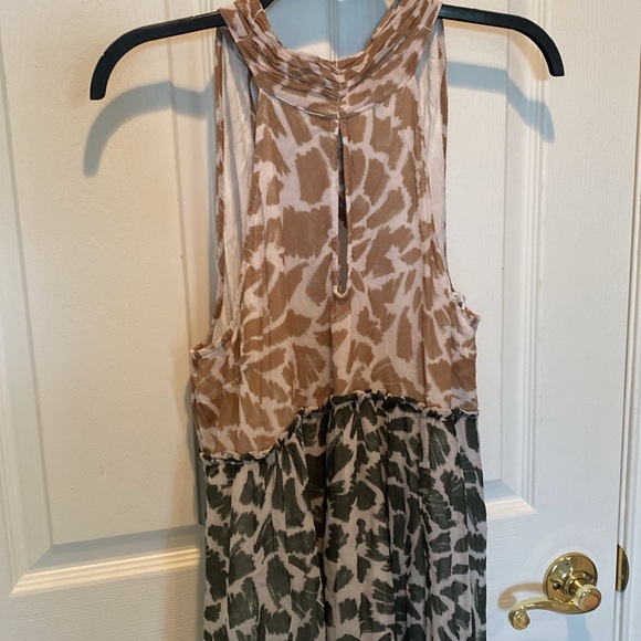 Maeve for Anthropologie animal print tiered maxi dress Sz M Medium New - Picture 2 of 5
